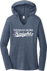 Ladies Long Sleeve Hoodie, Navy Frost